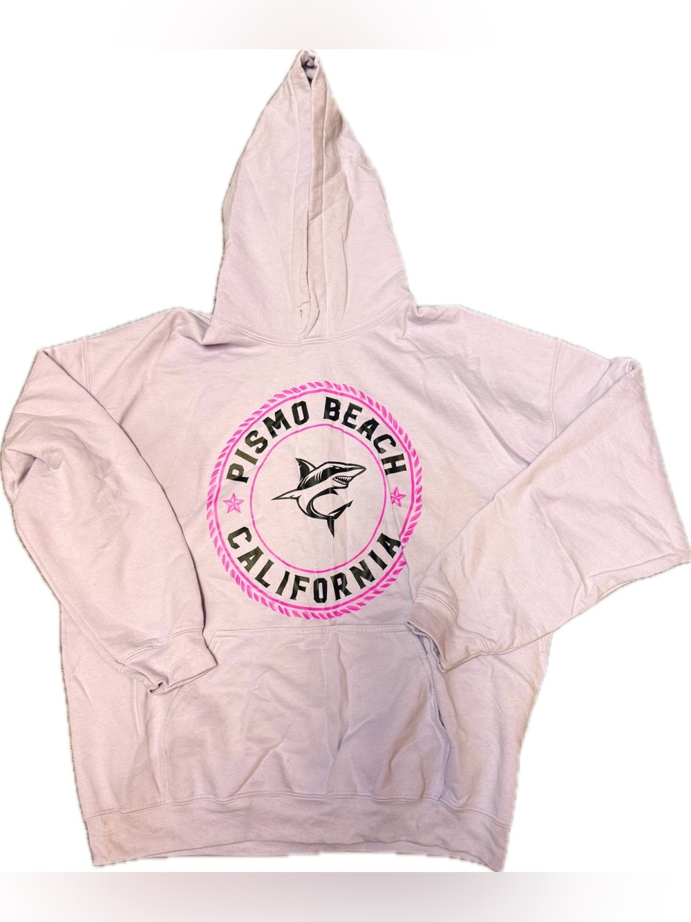Pismo Beach California Light Lavender Pullover Hoodie | Sz XL